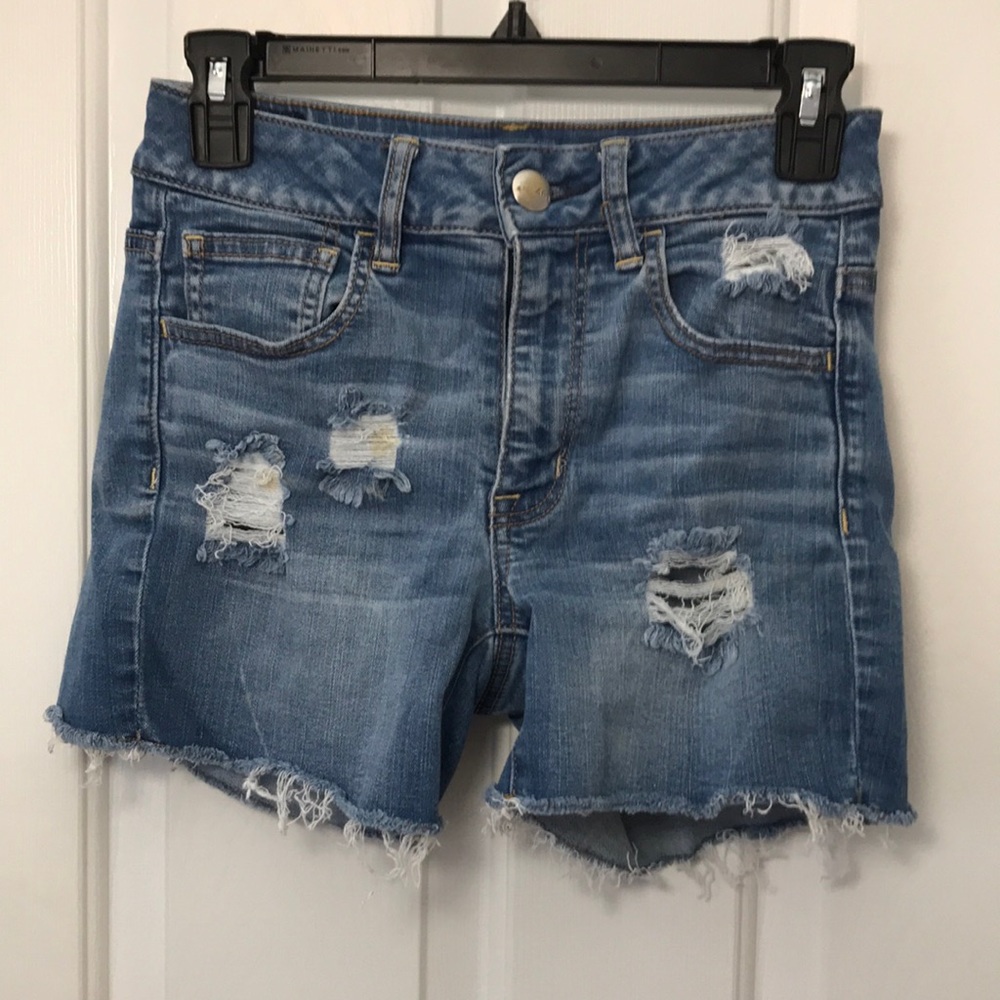 high waist denim shorts